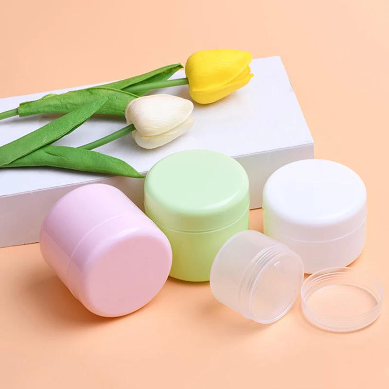 30Pc 10/20/30/50/100g Empty Makeup Jar Pot With Lid Face Cream Cosmetic Container Travel Skincare Refillable Sample Bottles Box