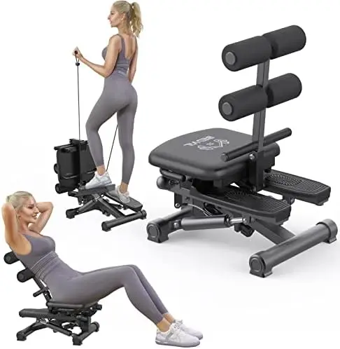 

Stepper for Exercise with Resistance Bands,AB Workout Machine for Home Gym