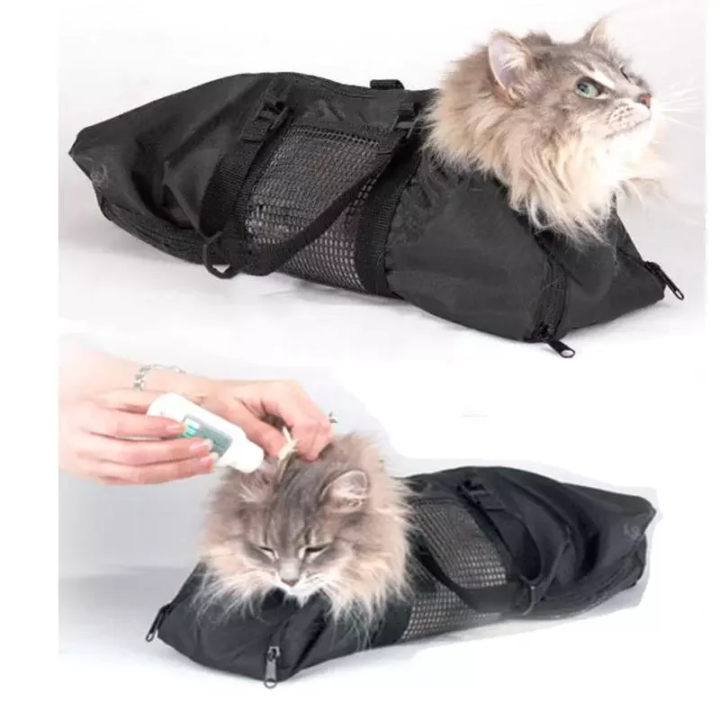 

Cat accessories Multi-functional Cat Grooming Bag Restraint Bag Cats Nail Clipping Cleaning Grooming Bag Pet Transport Bag Carry