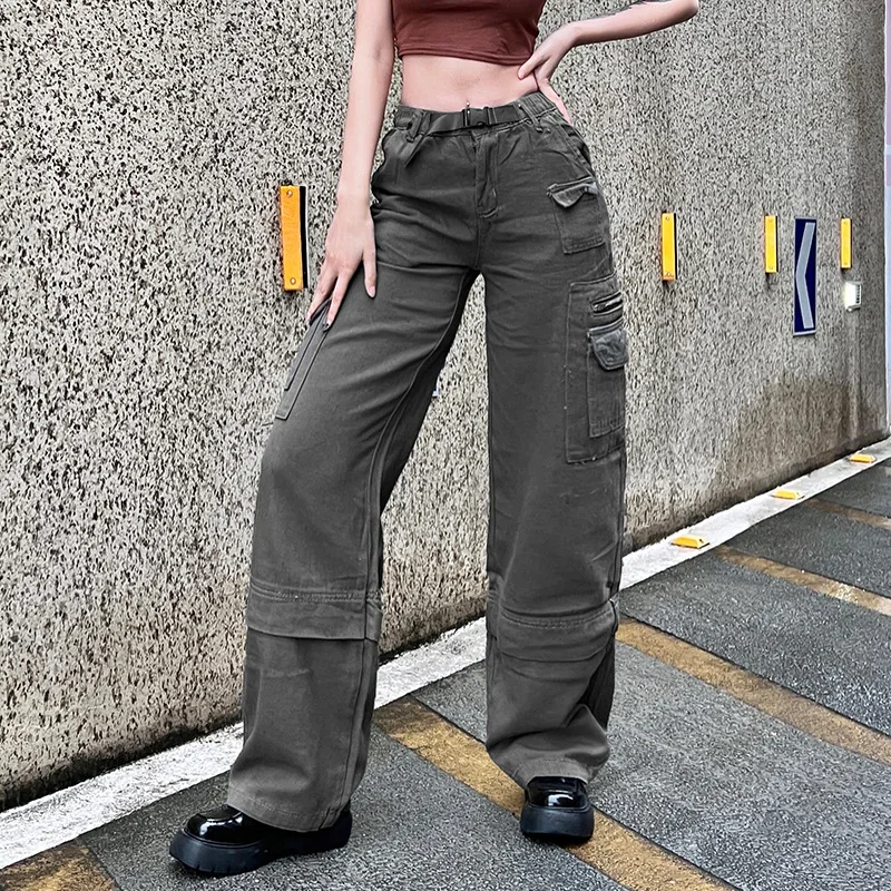 

Streetwear Joggers Baggy Fashion Cargo Pants Women Hip Hop High Waist Harajuku Trousers Casual Loose Wide Leg Chic Y2K Clothe