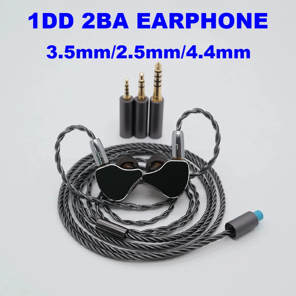 1DD 2BA IEM наушники HiFi наушники-вкладыши монитор сбалансированное соединение