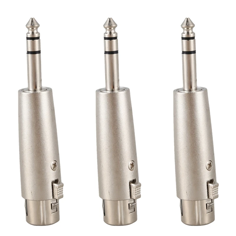 

3X Новый Переходник XLR на гнездо 6,3 мм со штекером для микрофона
