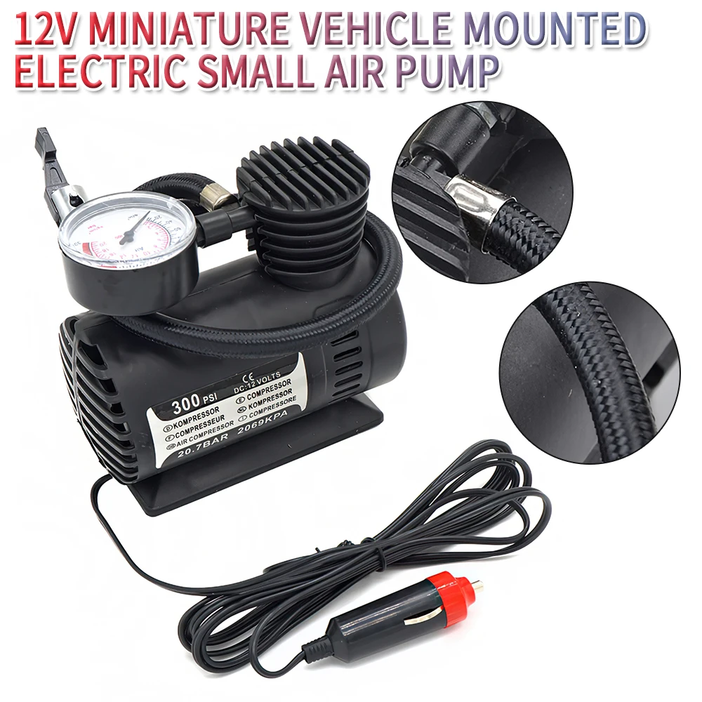 

Воздушный мини-насос для шин, портативный Электрический компрессор для мячей, 12 В