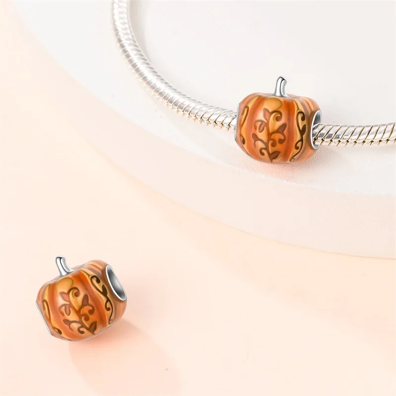 Стерлингового Серебра 925 кленовый лист тыква пшеница осенняя серия бусины