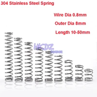 y type spring 304 stainless steel pressure spring wire dia 0 8mm outer dia 8mm length 10 305mm