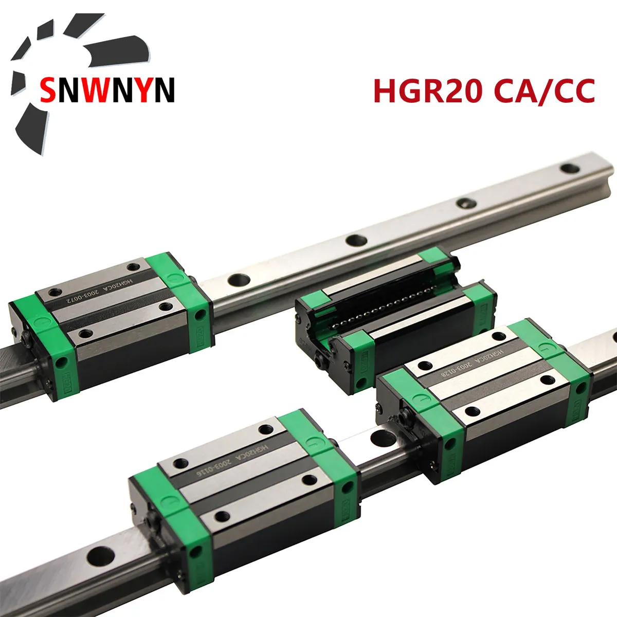 

HGR20 2pc CNC Guide Linear Rail 850-1500mm + 4pc Slide Block Carriages HGH20CA/ HGW20CC For 3D Printer Router Engraving
