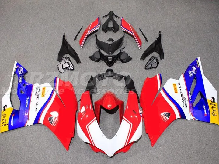 

Новинка Обтекатели для мотоцикла Ducati Panigale 1299 959 2015 2016 2017 2018 комплект для кузова под давлением жемчужный белый чехол на заказ