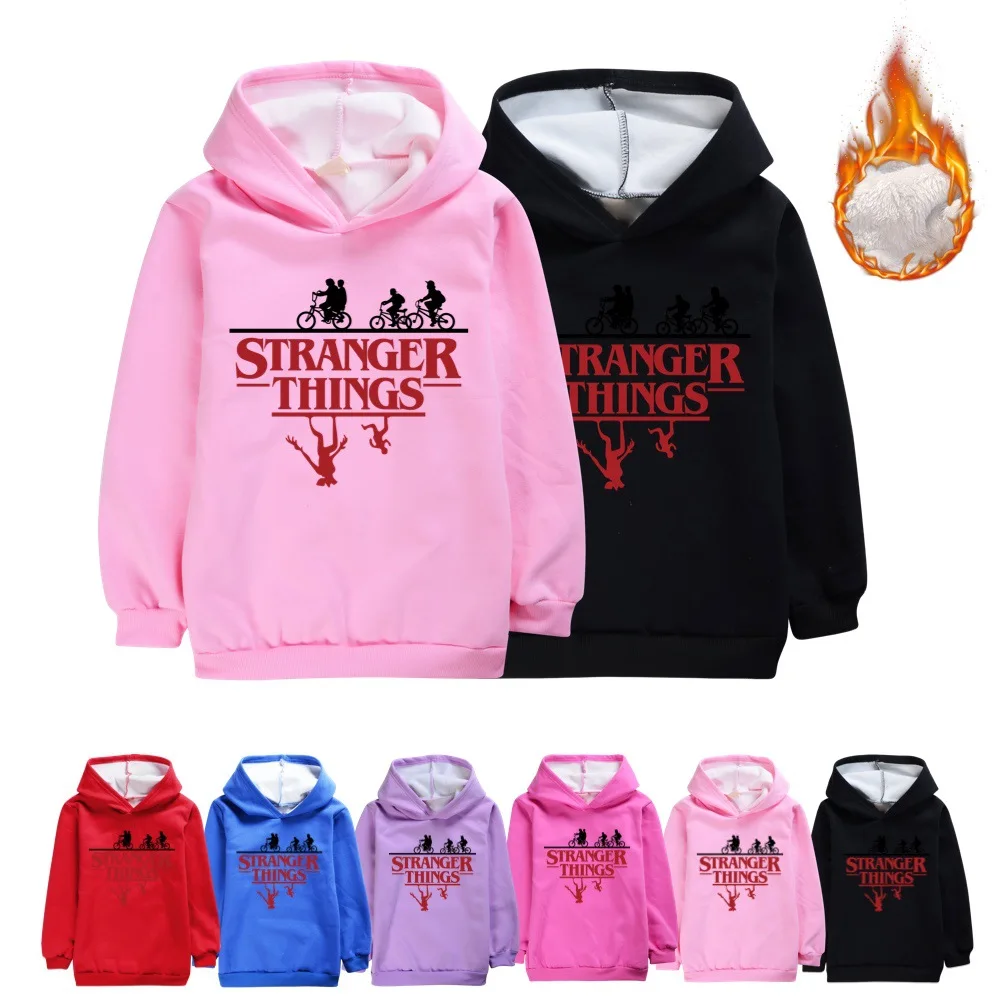 

Детская толстовка с капюшоном и принтом «очень странные дела»