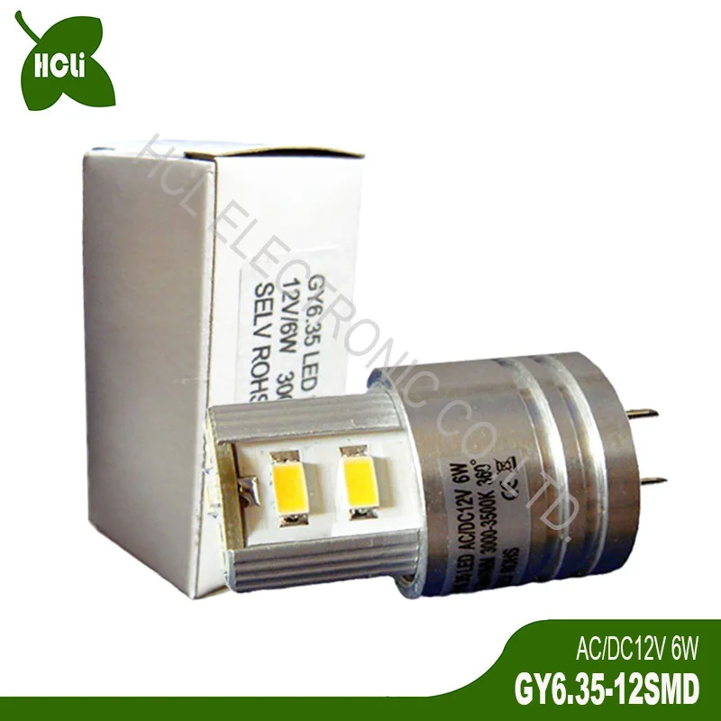 Горячие продажи 6 Вт AC/DC12V GY6 GY6.35 G6.35 G6 G5 G4 Светодиодная лампа для внутреннего