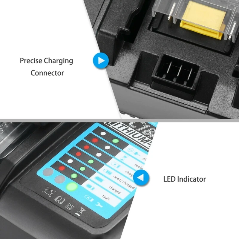 

Зарядное устройство для литий-ионных аккумуляторов DC18RC для 18 в 14,4 В BL1815 BL1860 BL1830 DC7100 K1KF
