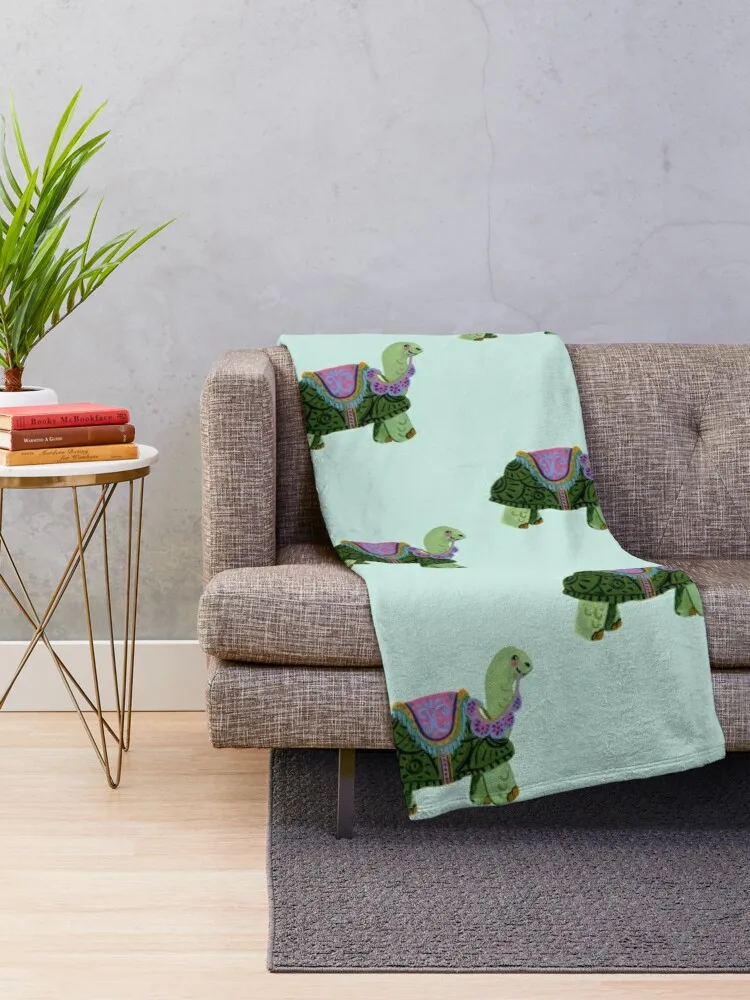 Черепаха-карусель — химерная ручная роспись акварель от Jemma Jamie пледы одеяла для