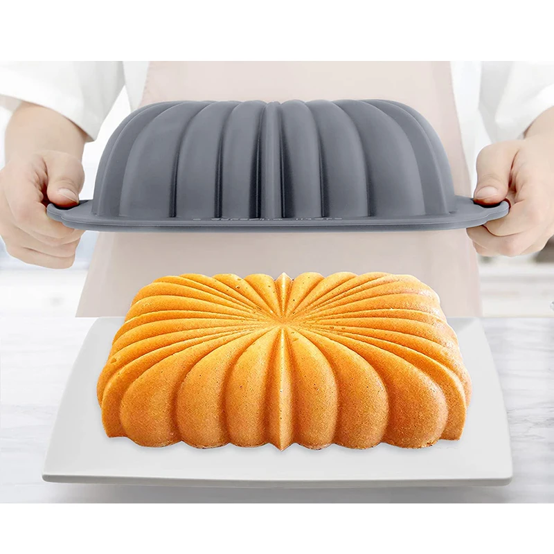 

Food Grade Silicone Mold Toast Baking Pan Cake Mould Bread Loaf Pan With Fluted Design Non-Stick Baking Mold DIY Baking