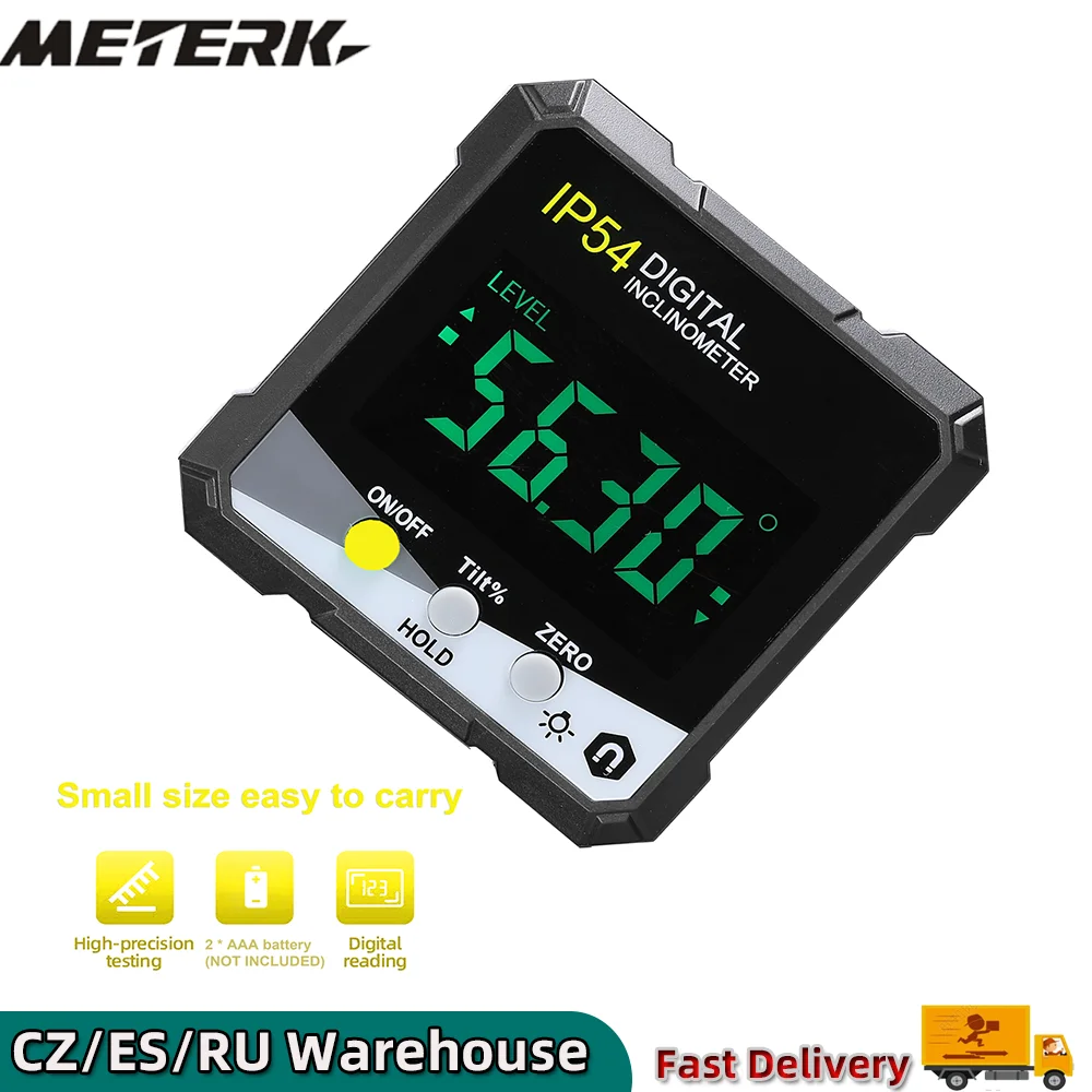 Цифровой Инклинометр IP54 4*90 ° ЖК-дисплей с подсветкой цифровой транспортир