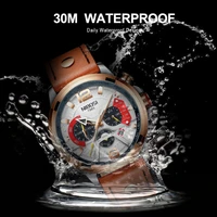 steeldive watch men top brand luxury military leather wrist watch man clock fashion chronograph relogio masculino