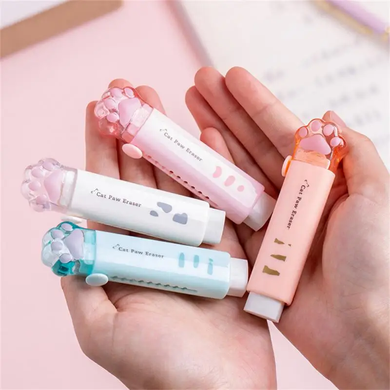 

Ластик с нажимным механизмом, 50 г, ластик с аккуратными котами, ластик с когтями, кавайный ластик, не оставляя следов, маленький и изысканный