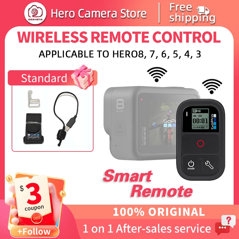 

GoPro Remote Controls for gopro hero8 Black hero5 hero4 hero7 hero6 hero3 Motion camera ARMTE-002 Intelligent remote control