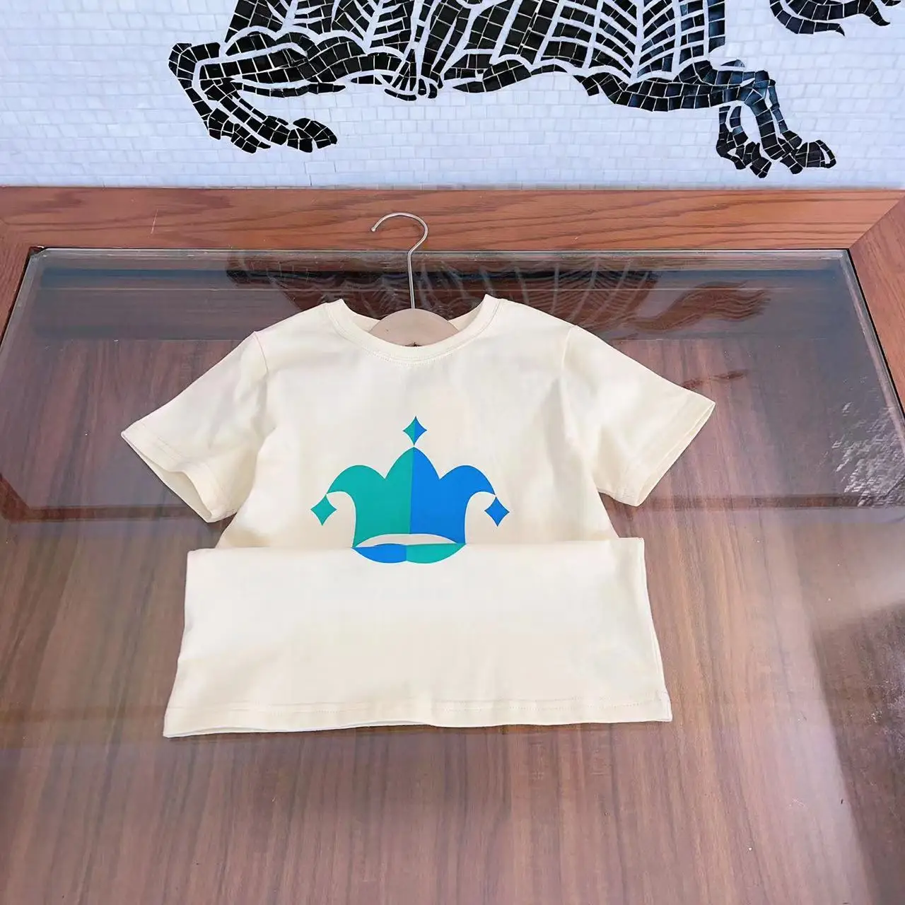 

Summer 2023 Children's Pullover Boys' T-Shirt Cotton Fabric High Quality Top Children's Crew Neck Short Sleeve T-Shirt