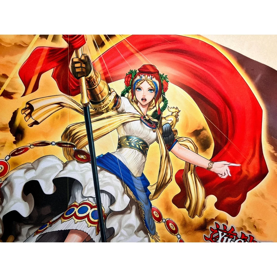 Фото Игровой коврик Yu-Gi-Oh! Light Leading The Valiant WCS2025, 600x350 мм, французский памятный выпуск, одинарный, резиновый, для карточных игр, DIY №4