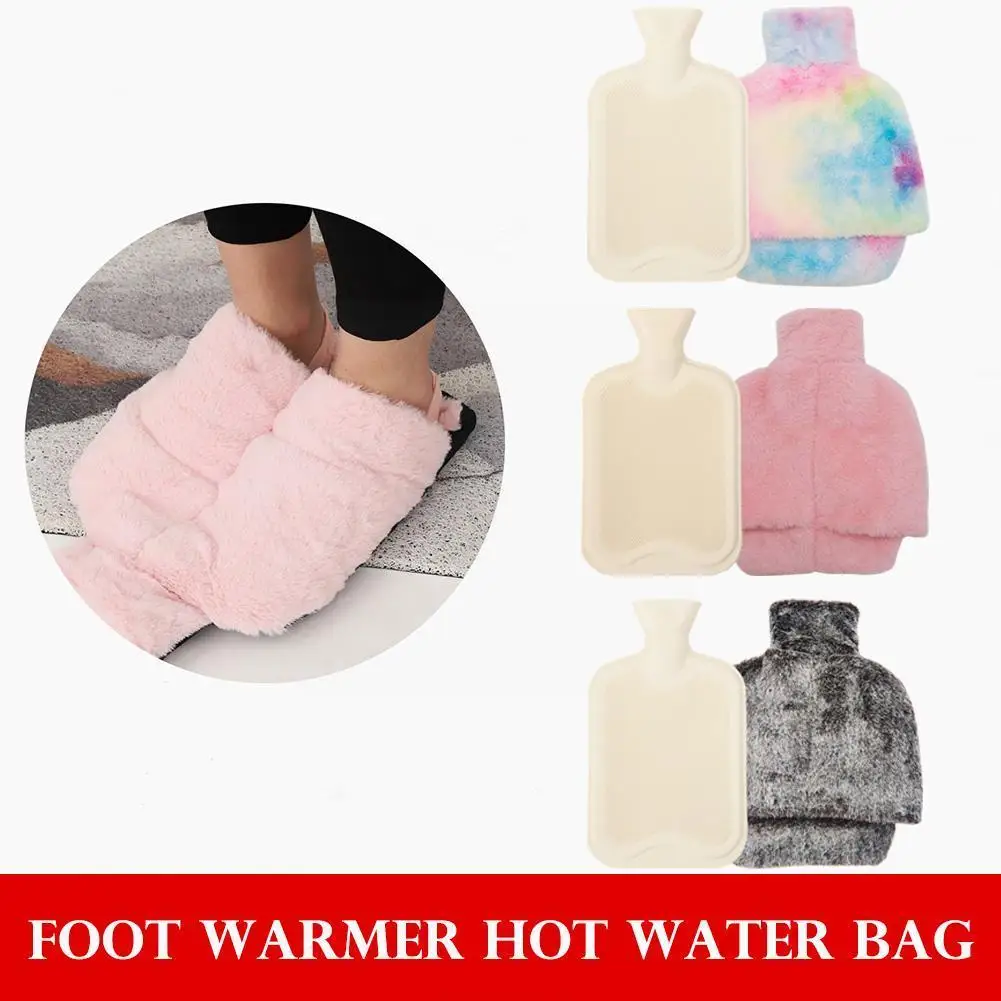 

Большая емкость, плюшевый мешок для горячей воды, подогреватель для ног, бутылка для горячей воды с наполнителем, Зимняя Теплая бутылка с кр...