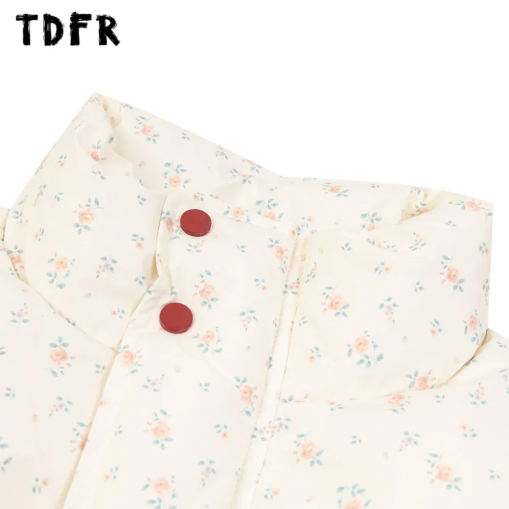 Стеганая куртка с цветочным принтом мужская вышивкой в стиле ретро повседневная