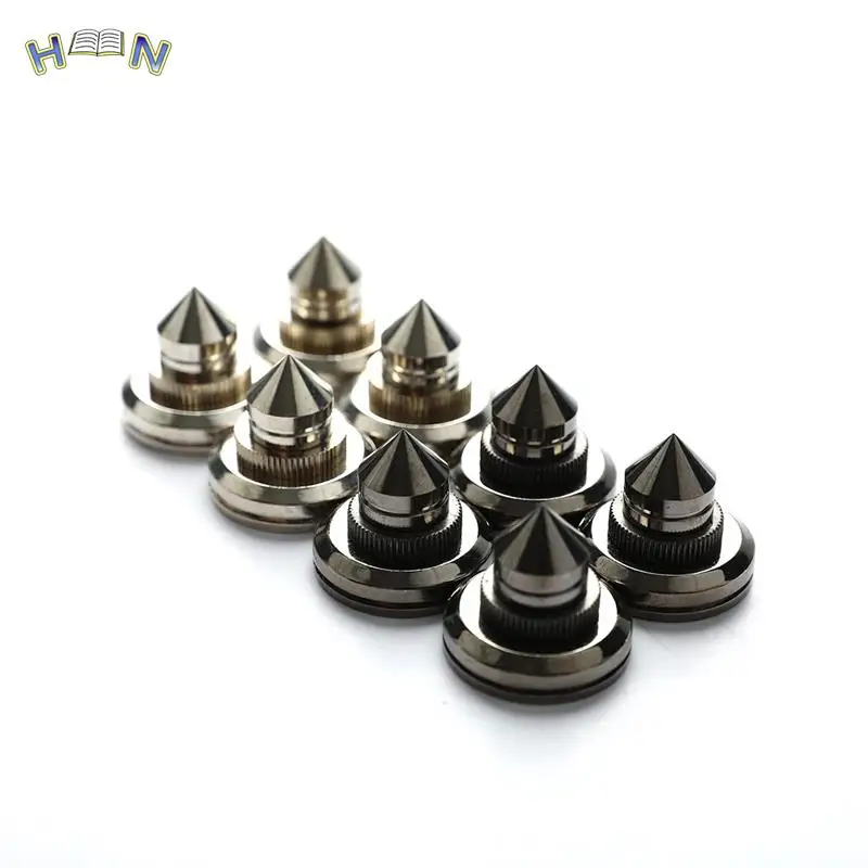 

4 PCS 30*27mm speakers Stand Feet Foot Pad Pure copper silver loudspeaker box Spikes Cone Floor Foot Nail M28*26
