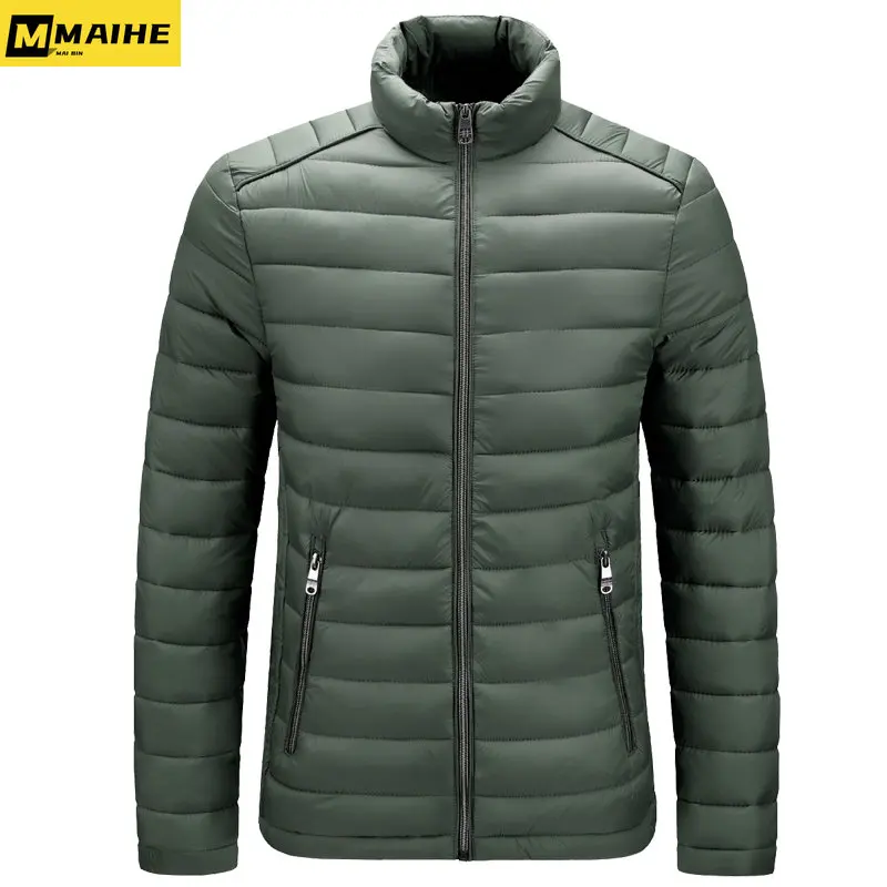 2023 new autumn/winter warm men's jacket Stand collar warm thick coat Outdoor clothing hiking camping skiing windproof parka 6XL