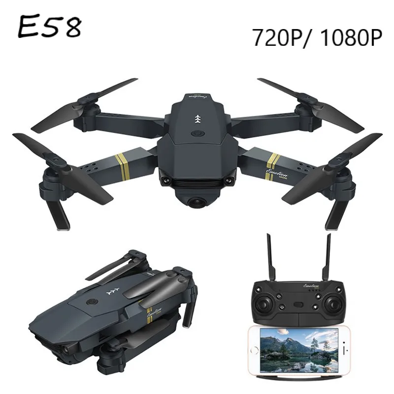 

Eachine E58 WIFI FPV With Wide Angle HD 1080P/720P Camera Hold Mode Foldable Arm RC Quadcopter X Pro RTF Drone Dropshipping