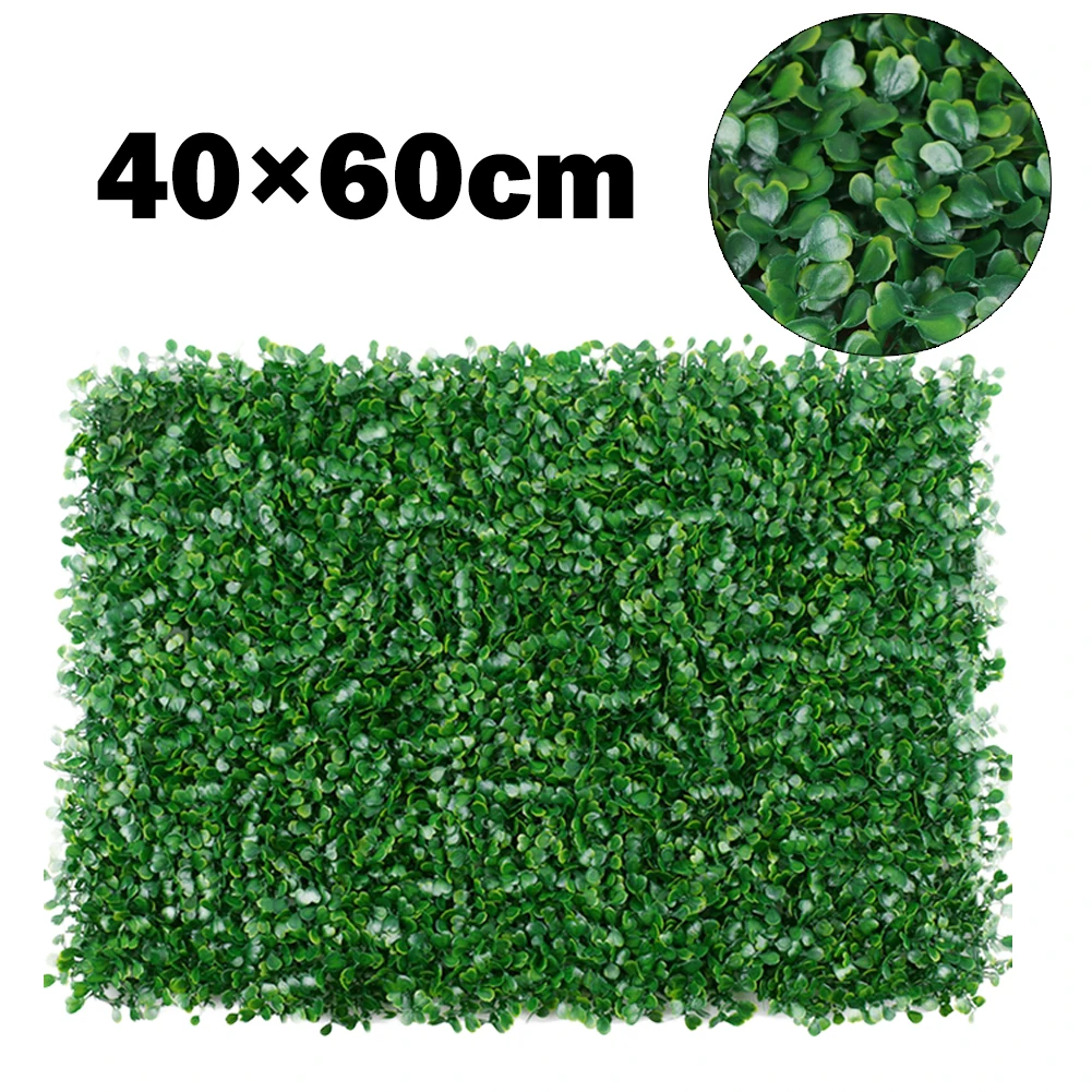 

40x60cm Artificial Pants Flowers Boxwood Grass Wall Backdrop Panels Topiary Hedgec Garden Backyard Fence Greenery Panels Fence