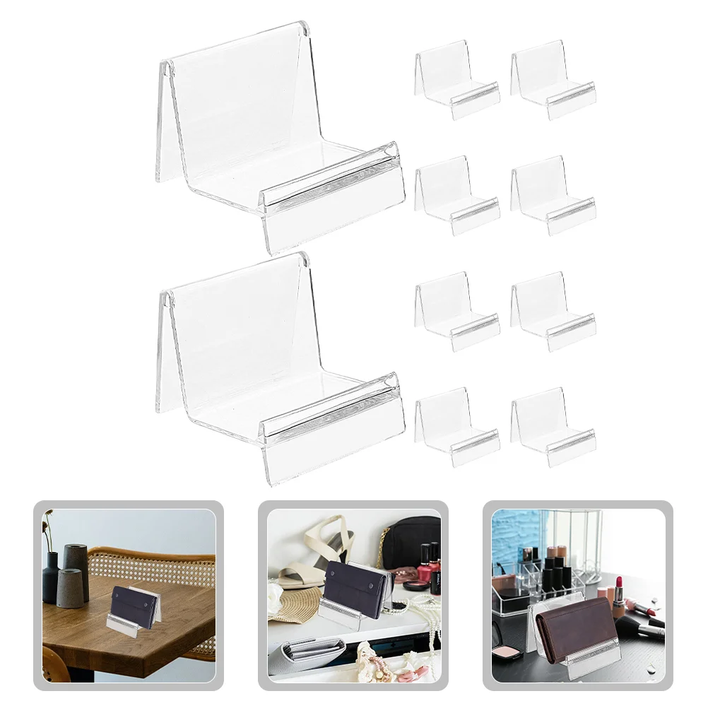 

Display Stand Acrylic Purse Shelf Wallet Handbag Jewelry Rack Holder Clear Risers Organizer Racks Clutches Files Riser Glasses