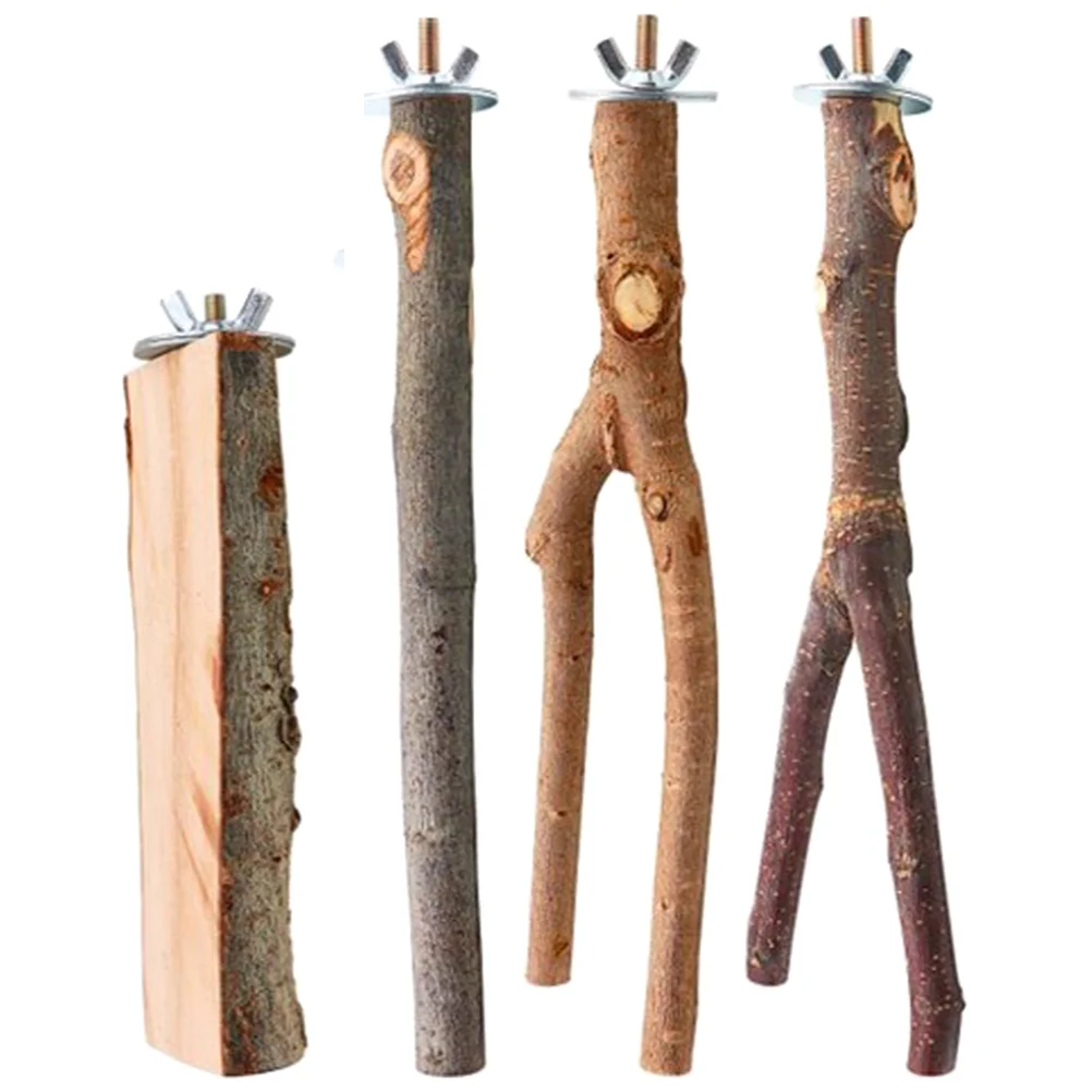 

Bird Perch Parrot Stand Cage Woodentoy Wood Toys Parakeet Training Perches Tree Stands Parrots Natural Branches Cockatiel
