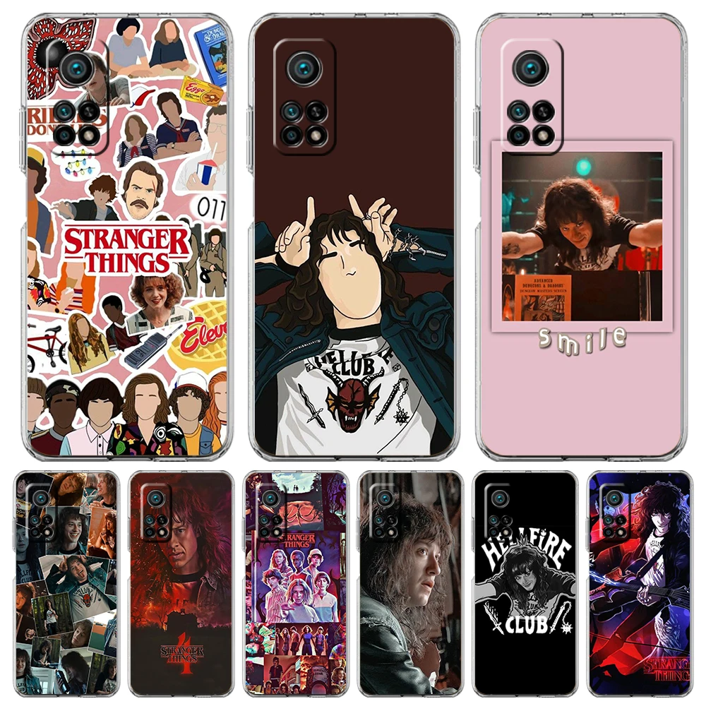 

Stranger Things Poster TV Transparent Phone Case for Xiaomi Mi 11 Ultra 12 11T Lite Poco X3 X4 NFC F3 GT M4 Pro 5G Soft