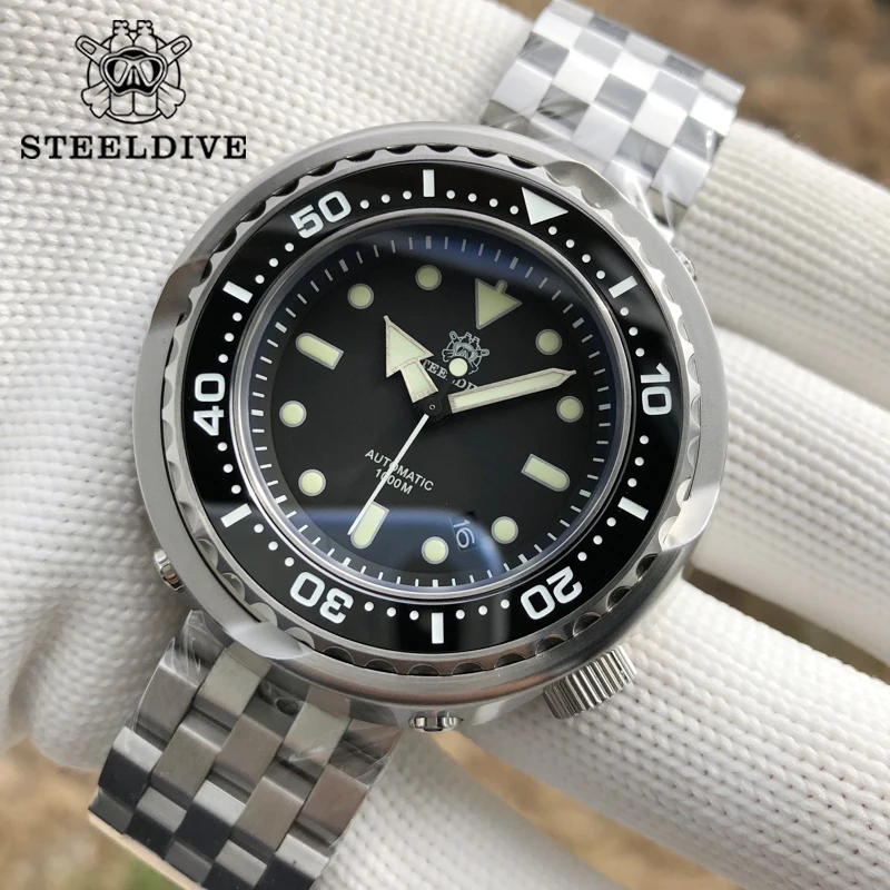

Мужские Водонепроницаемые механические часы STEELDIVE sd8.1, с керамическим стеклом и сапфировым стеклом, 1000 м