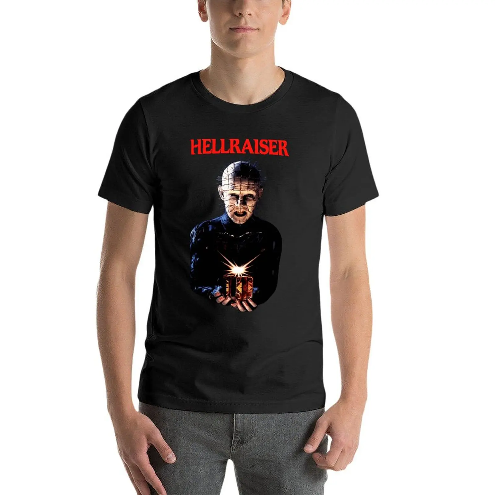

Hellraiser Medium Pinhead Horror Cenobites Clive Barker Hellbound Oversize T Shirt Personalized Mens Clothes 100% Cotton Streetw