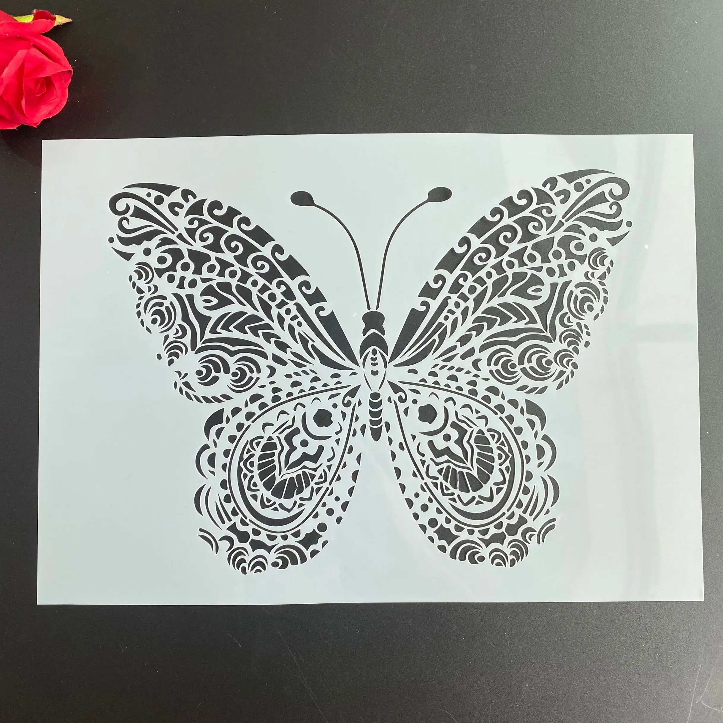 

A4 29 *21cm DIY Stencils Wall Painting Scrapbook Coloring Embossing Album Decorative Paper Card Template,wall animal Butterfly