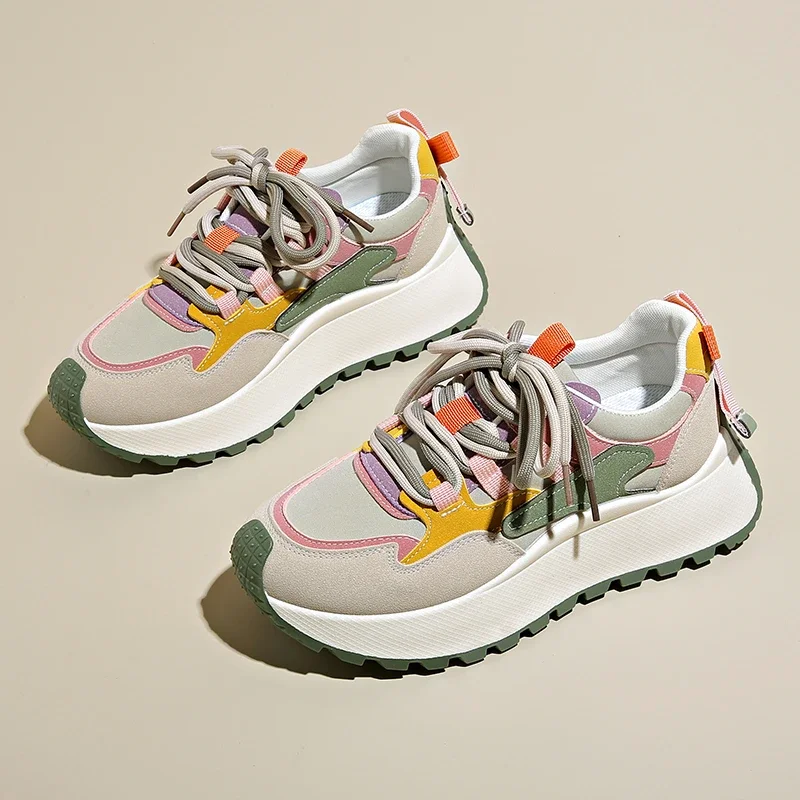Повседневная спортивная обувь Daddy Shoes Female Ins Tide 2024 осень-зима новые туфли Forrest