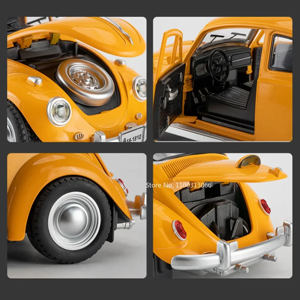 1:18 Volkswagen Beetle 1963 модели автомобилей литые под давлением игрушки из сплава легкий