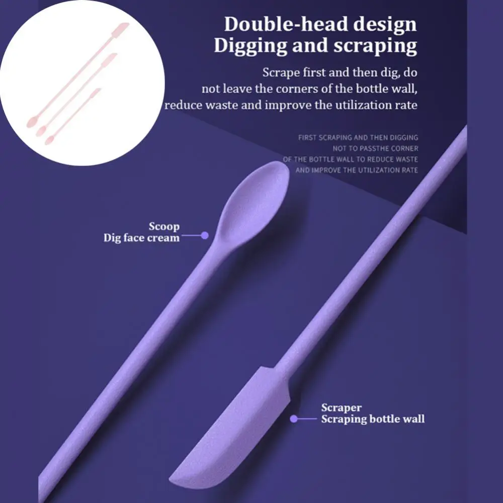 

New Silicone Mini Spatula Heat Resistant Long Handle Dual-Ended Scraper With Spoon Kitchen Gadget Jam Scraper Accessories
