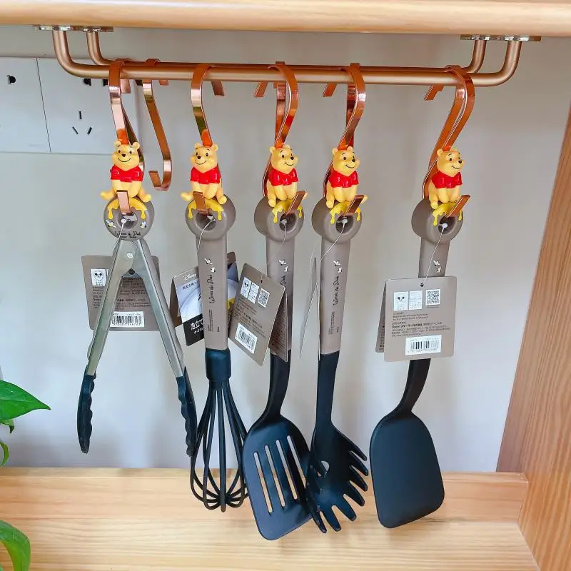 

Kawaii Disney Anime Hobby Pooh Bear Cute Household Kitchen Cooking Spatula Hollowed-Out Frying Spatula Egg Beater Barbecue Tongs