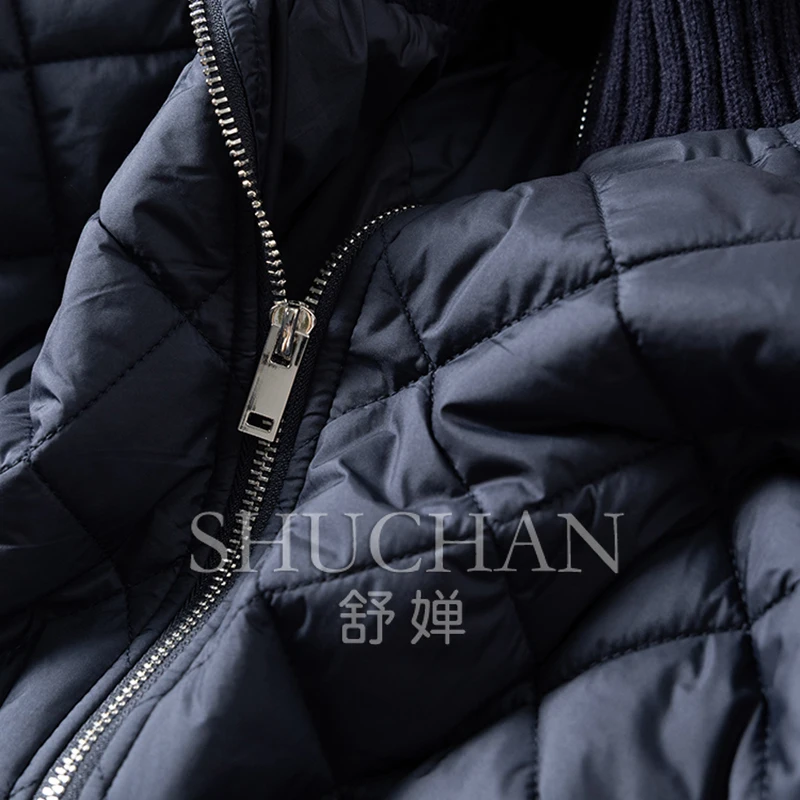 Стеганые пальто Argyle женская новая зимняя темно-синяя дизайнерская куртка Casaco