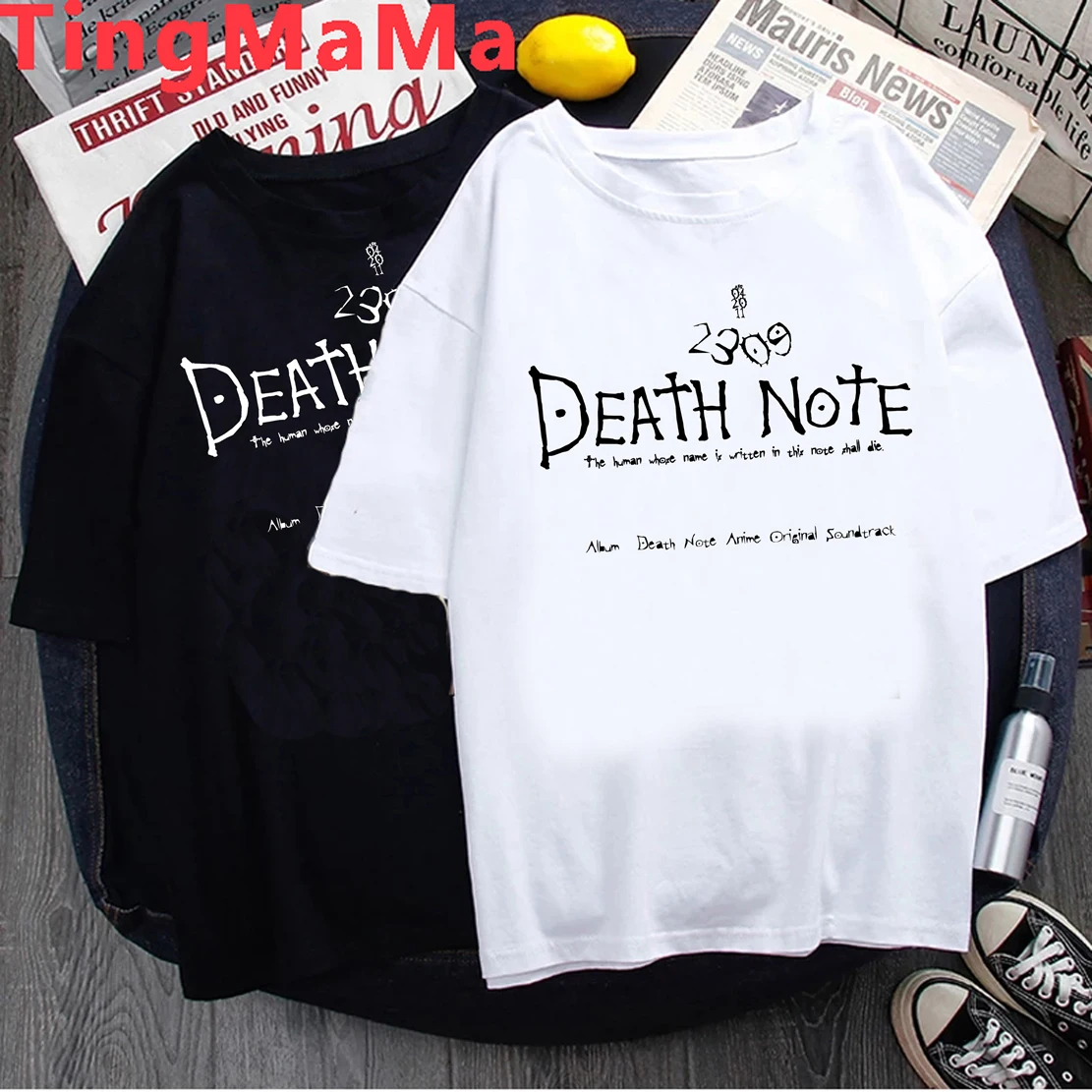 Футболка мужская из японского аниме коллекции мультяшный рисунок Death Note футболка