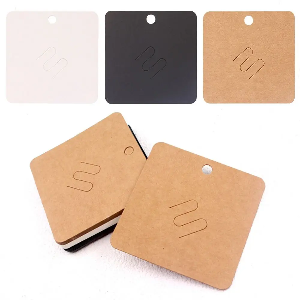 

Durable Cardboard 7 * 7cm Jewelry Display Packaging Cards Brooches Display Cards Kraft Paper Tag Sale Hang Price Tag