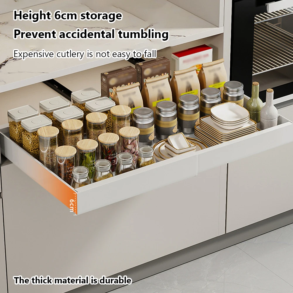 Выдвижной шкаф-органайзер с клейкой пленкой выдвижные ящики полка для кладовой