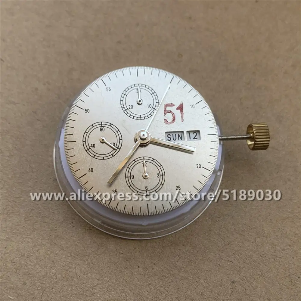 Buy Automatic Movement ETA Clone 7750 Replacement Day Date Chronograph Watch Accessories Repair Tools Kit Parts Fittings 6.9.12 on