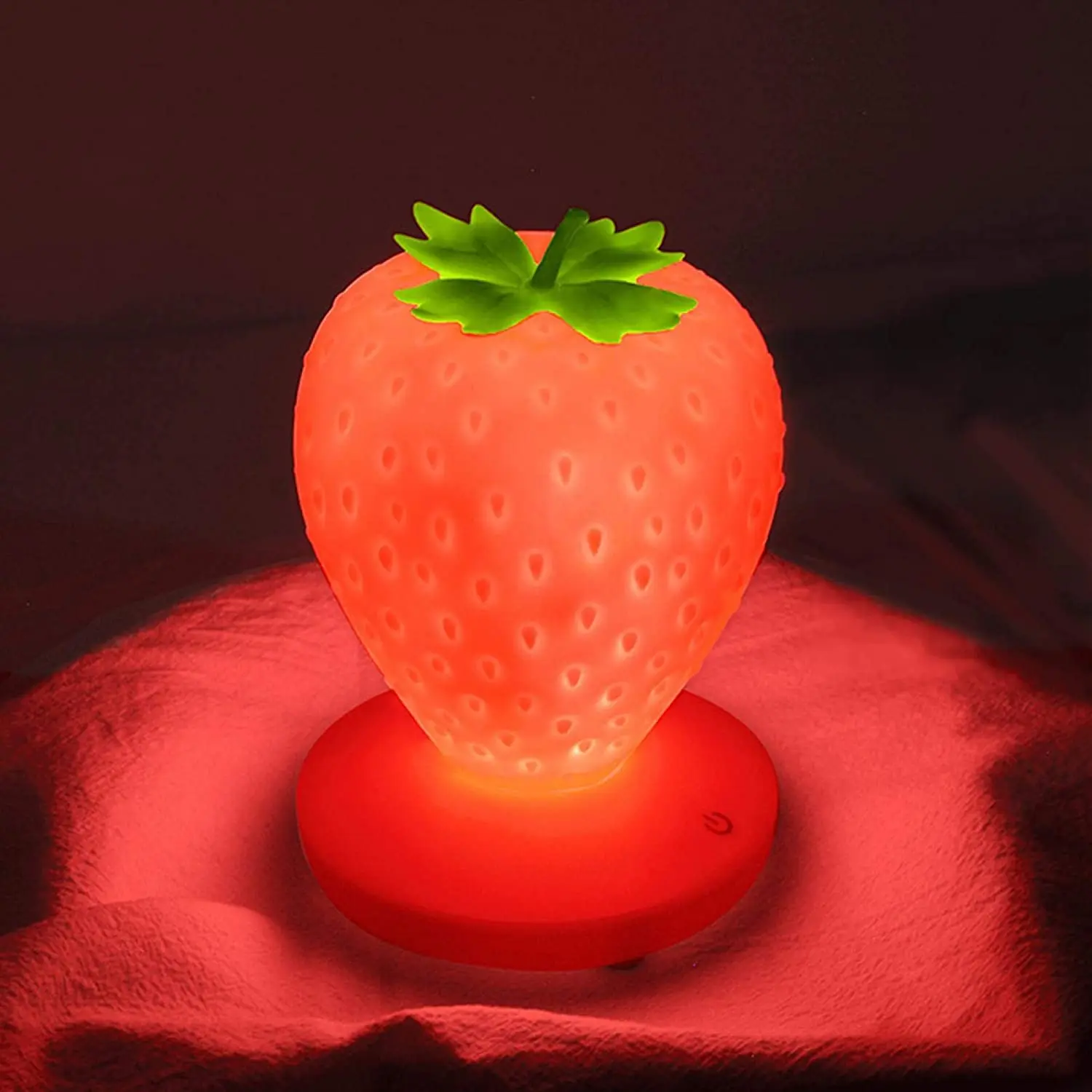 

Creative home strawberry night lamp USB charging bedside decorative atmosphere lamp new strange led silicone eye protection tabl