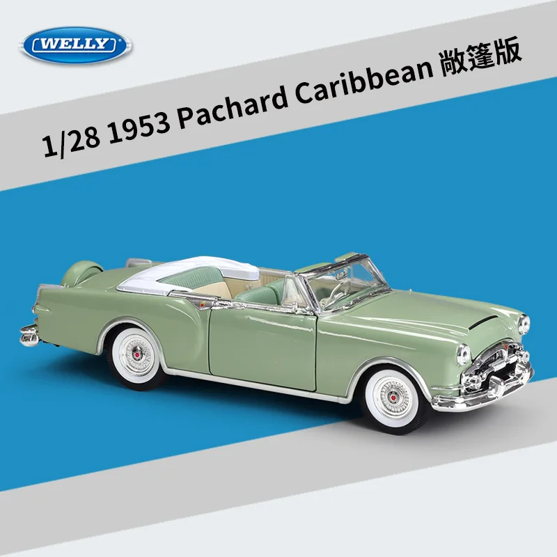 Welly 1:28 1953 Packard Caribbean Sports Car  Model Car Metal Alloy Sports Car Diecasts Vehicle Toy Car for Kids Boys Gift B664