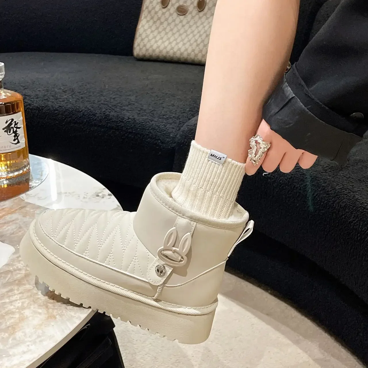 Женские ботильоны зимние ботинки новинка 2024 демисезонные противоскользящие