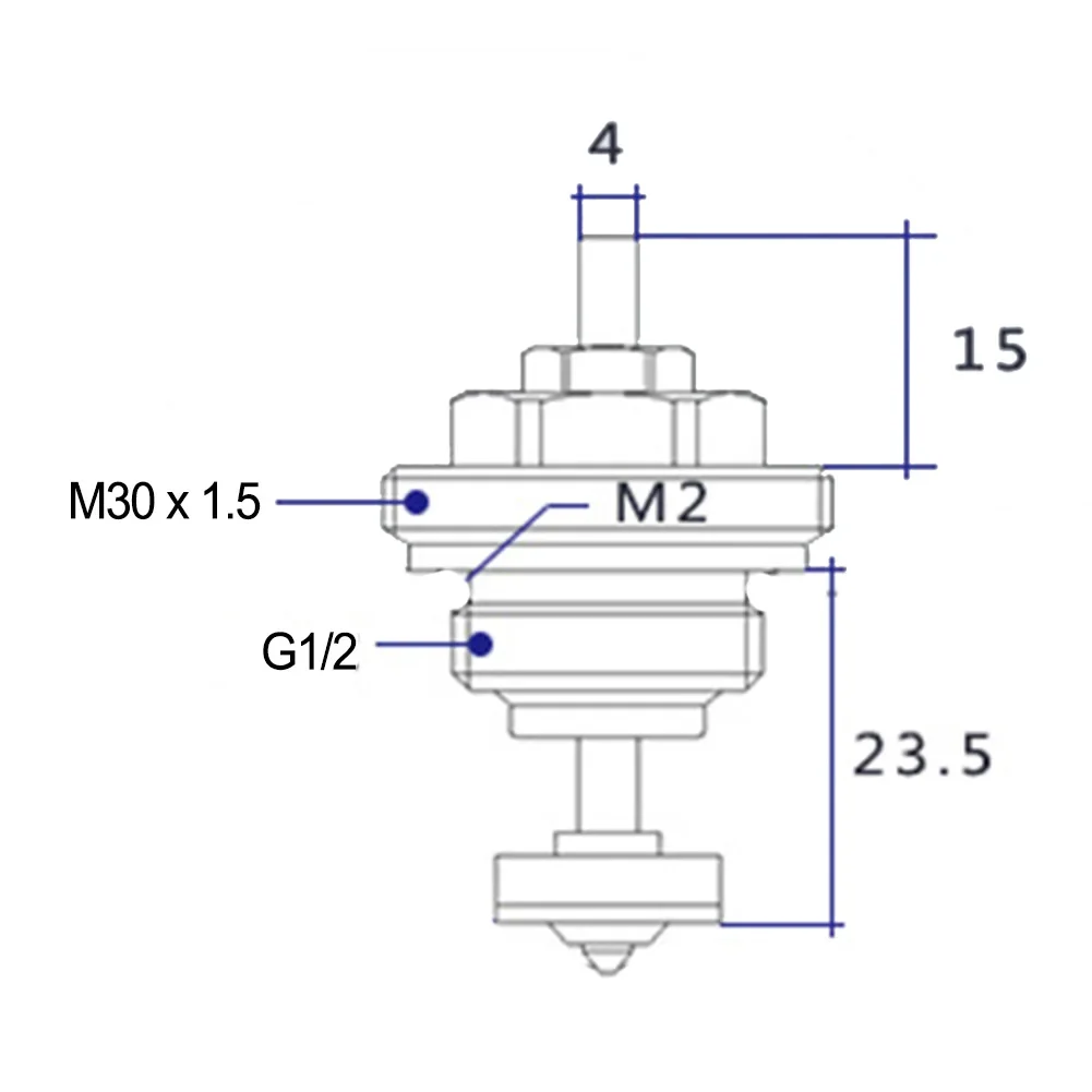 1 шт. возвратная шпуля M30x1.5 Автоматическая пружинная для привода UFH напольный