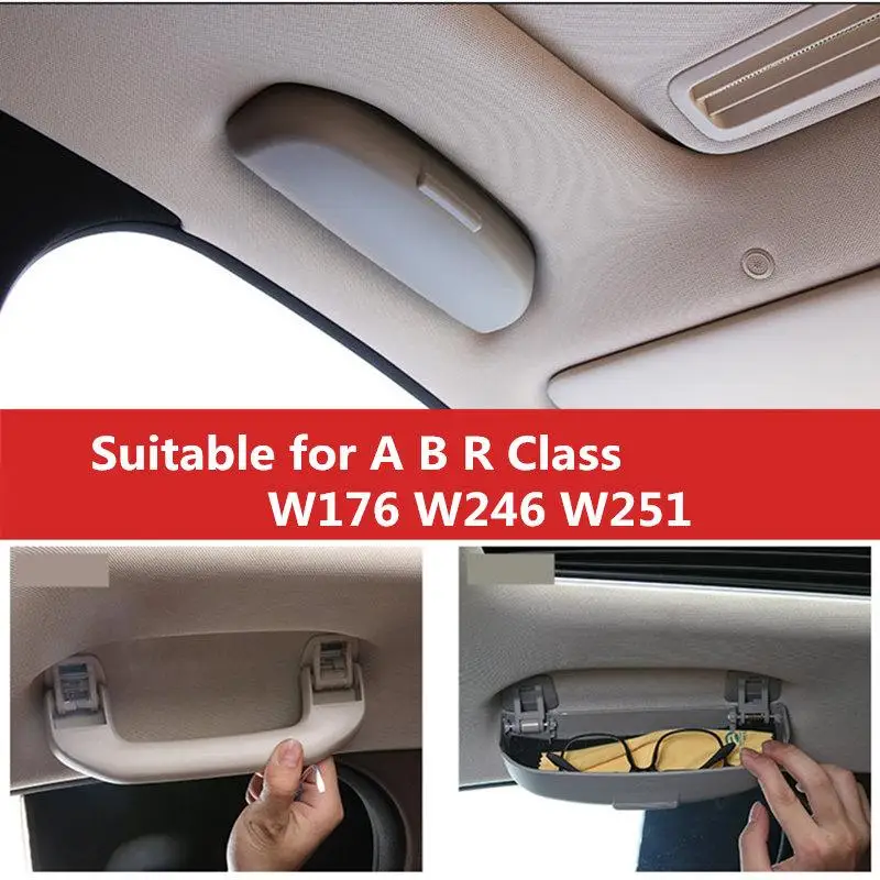 

Case Sunglass Sunglasses Holder Case Box For Mercedes Benz A W176 W177 B W246 W247 R V251 CLS X218 C218 Glasses Case Storage Box