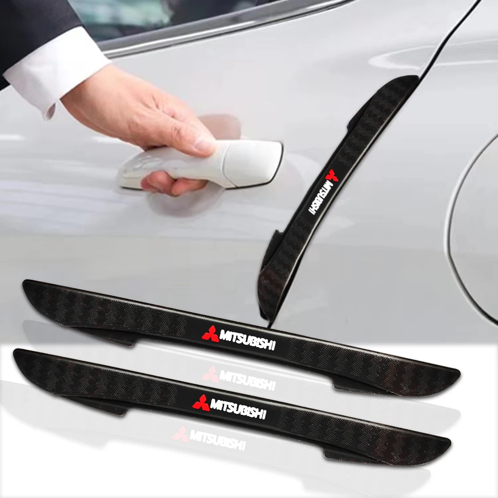 

4pcs Car Door Anti-Collision Carbon Fiber Bumper Strip For Mitsubishi Ralliart Lancer 9 10 Asx Outlander Asx 3 Pajero Sport L200
