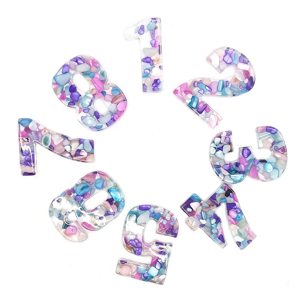 

Natural Resin Bead Number Colorful Loose Bead Small Ornaments DIY Jewelry Crafts Wholesale Necklace Bracelet Accessories